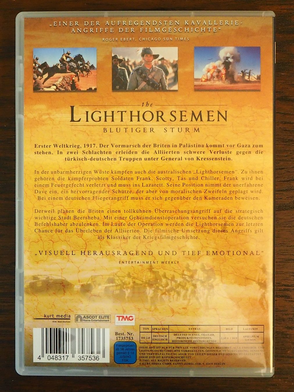 Tous les DVDs: The Lighthorsemen - Blutiger Sturm – D'occasion à Chur par big_5zx8 1
