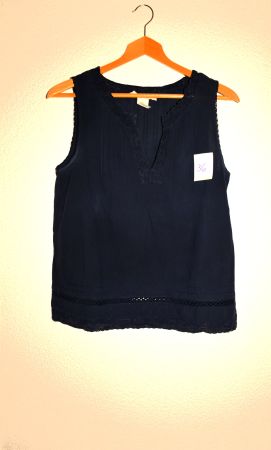 Schickes Sommer Top - dunkelblau, Grösse 36