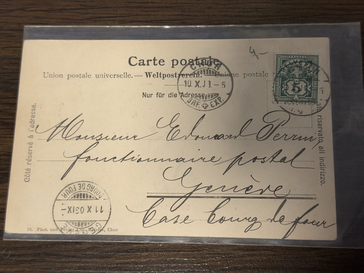 Cartoline postali: Vintage Lenzerheide Postcard - Black & White Forest Scene – Usato da BADEN venduto da Sprinz 1
