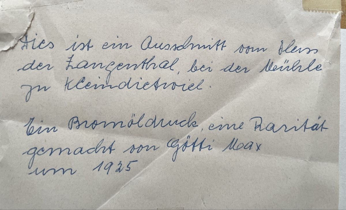 Poster & Bilder: Max Gilli Bromöldruck 1925 bei Langenthal – Gebraucht aus Biel/Bienne von Galaq 3