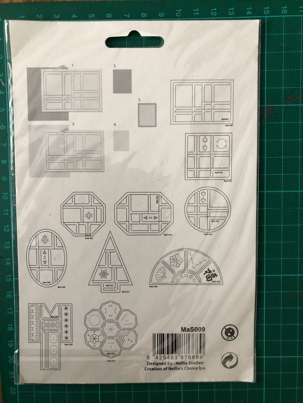 Sciablone: Nellie Snellen-Scrap-Magic-Schablone - MaS009 Kimono – Nuovo e nell'imballaggio originale da Fischbach-Göslikon venduto da 78anna 1