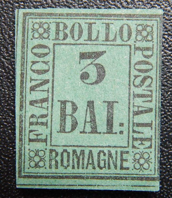 Timbre ASI 1859 - Romagne - 6 Bai Verde (Vert) - Avec Gomme D'Origine - Catégorie €1000 - NEUF