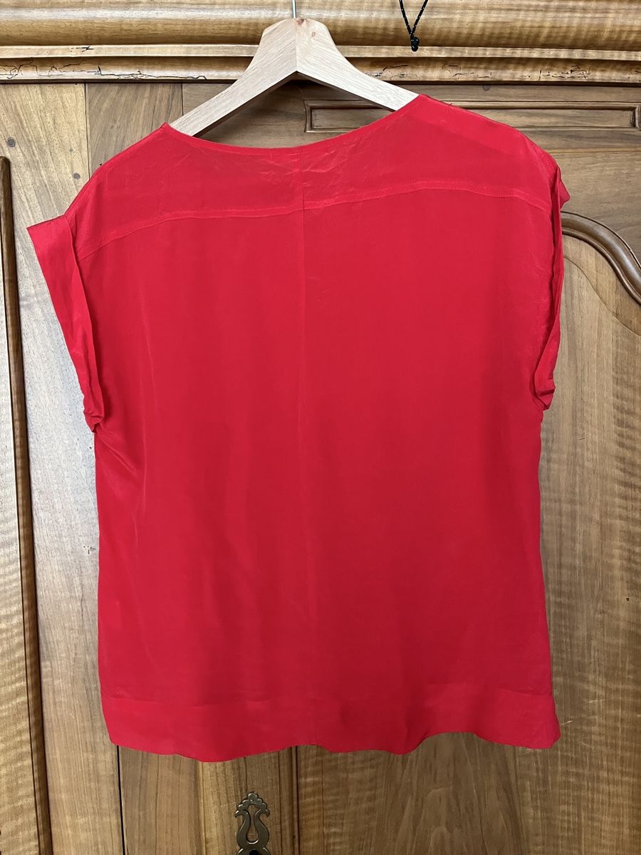 T-shirt: Modissa Shirt rot Seide Gr. 36 – Usato da Rotkreuz venduto da zisii