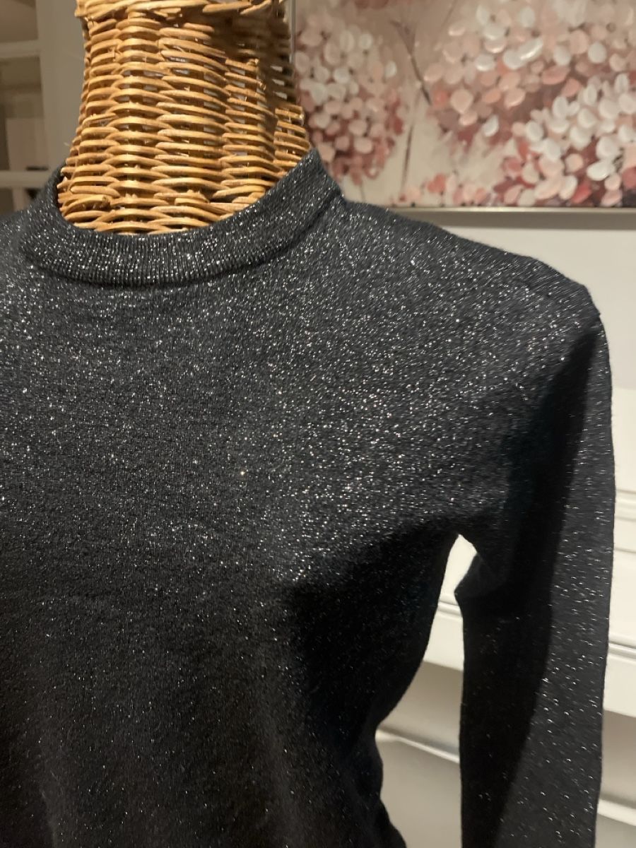 Pullover & Sweatshirts: Schwarzer Glitzer Pullover, Wolle, 152 – Gebraucht aus Solothurn von Bobesch08 1