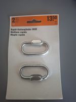 2 Rapid-Kettenglieder INOX, Schnellverschluss, NEU!