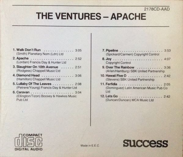 CD: The Ventures – Apache – Usato da St.Gallen venduto da jalamusic 1