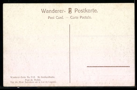 Cartoline postali: Melide, Brücke, Blick vom Salvatore auf – Usato da Berlin venduto da bartko-reher 1