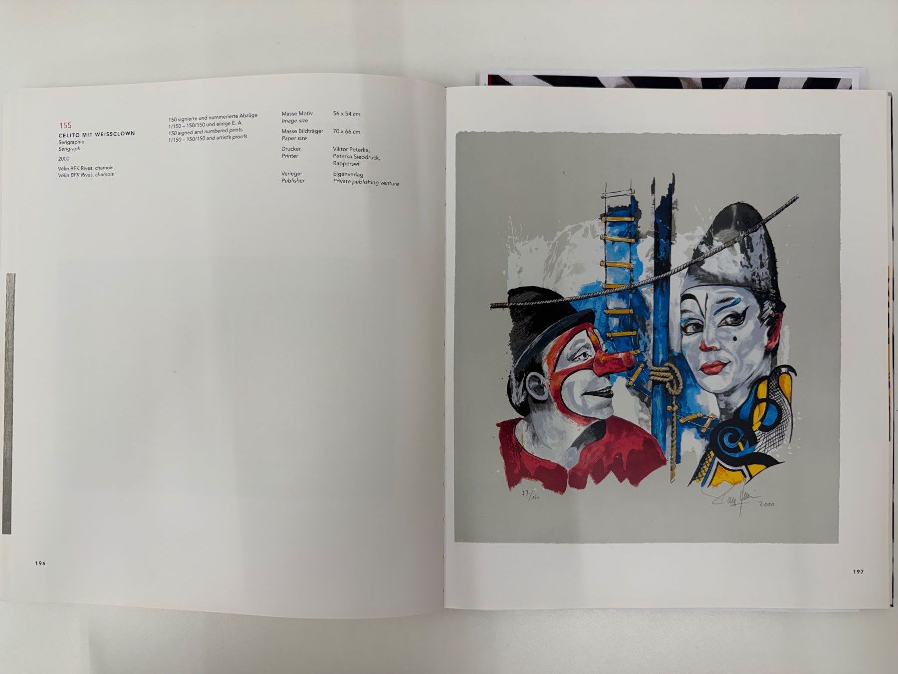 Grafica & Litografie: Grafik Rolf Knie "Célito mit Weissclown" – Nuovo (secondo la descrizione) da Jona venduto da RolfKnie01 1