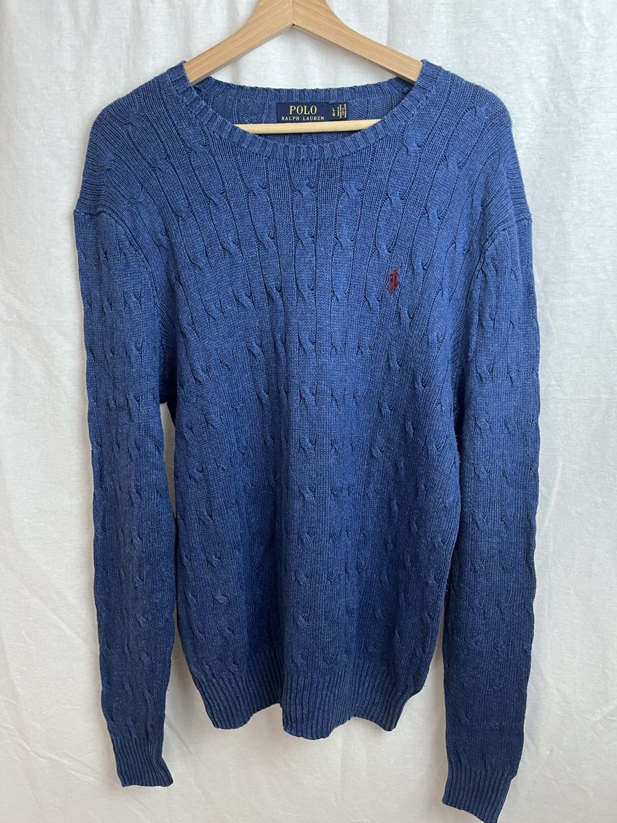 Ralph Lauren Maglioni & Felpe: Pull Ralph Lauren bleu maille torsadée – Nuovo (secondo la descrizione) da Les Avanchets venduto da lunedeneige.shop