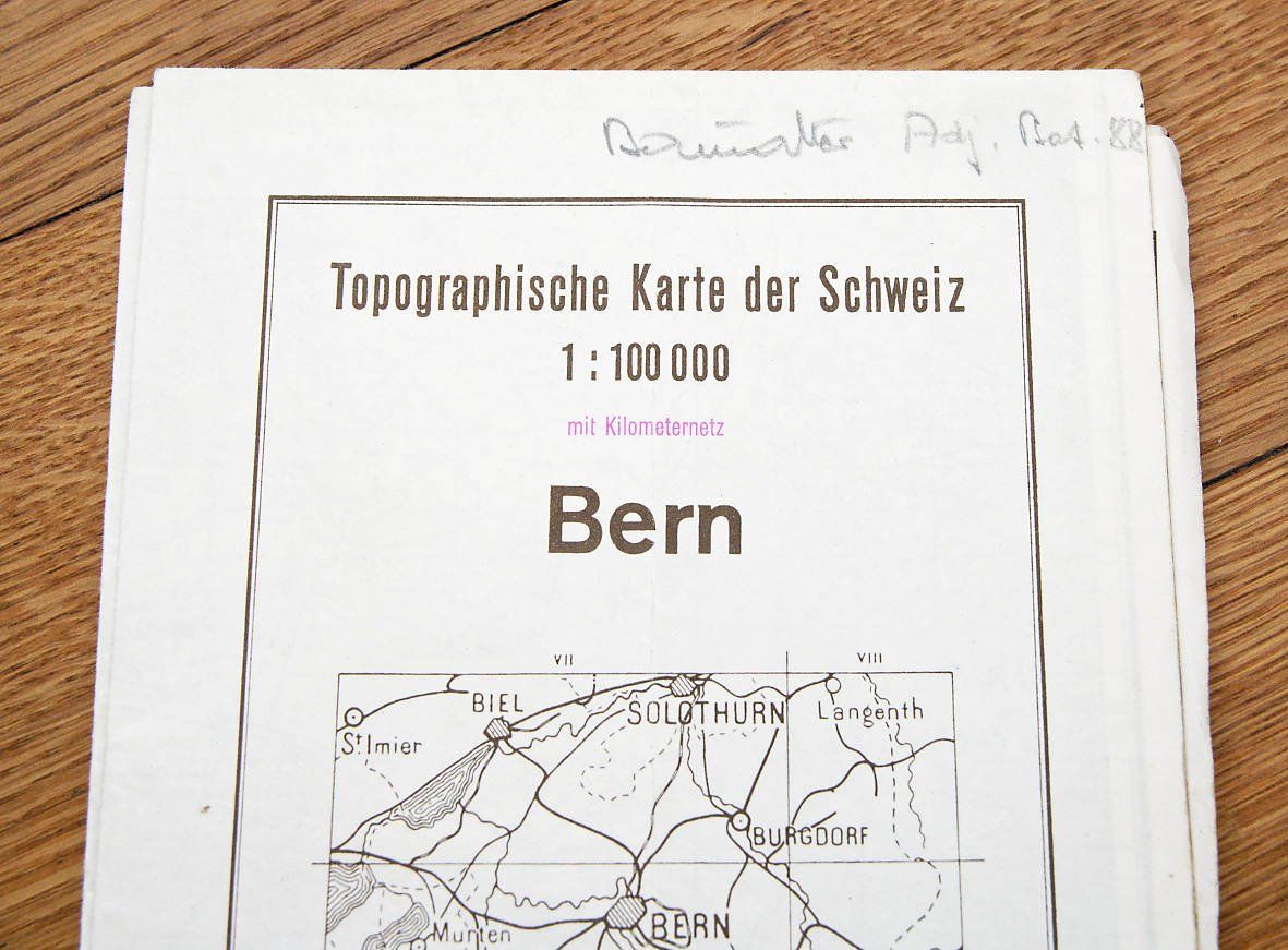 Cartes géographiques & atlas: Topographische Karte Bern 1949 – Défectueux à Bern par Maccalvin 2