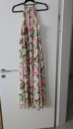 Abito lungo estivo floreale, nuovo con etichetta! Taglia 44