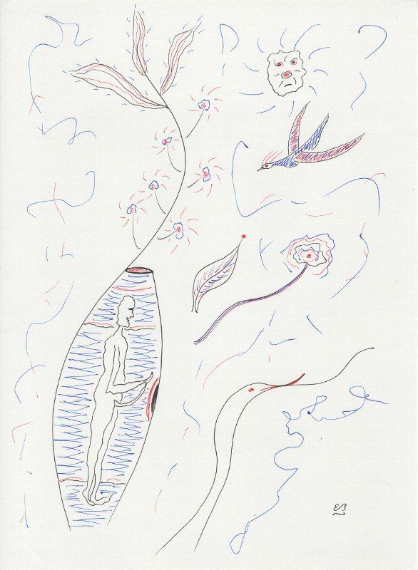 Dipinti: Serie 4 Zeichnungen: Womb Performance – Nuovo (secondo la descrizione) da Fribourg venduto da erw_68dx