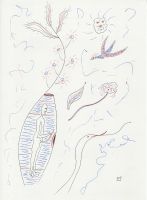 Serie 4 Zeichnungen: Womb Performance