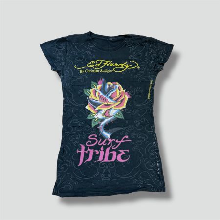 Ed Hardy Surf Tribe vintage tee retro y2k christian audigier