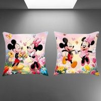 ✨🐭 Mickey & Minnie Kissenbezüge Set – Blumenzauber 🌺✨