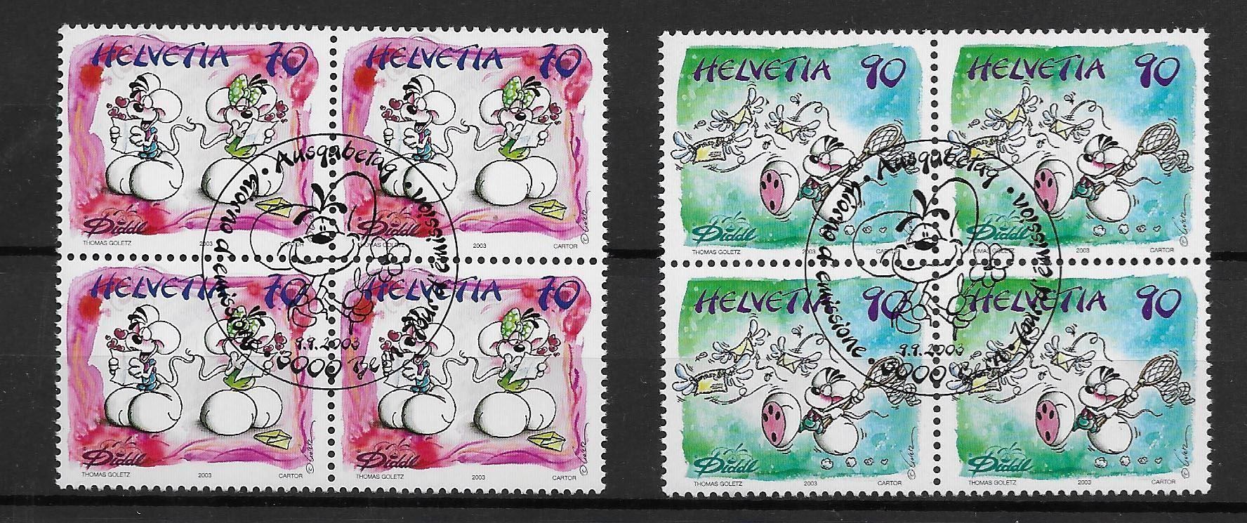 Tutti i francobolli: B1101 - Diddl 2003 B4 1er jour – Usato da Trélex venduto da Phil_Albert