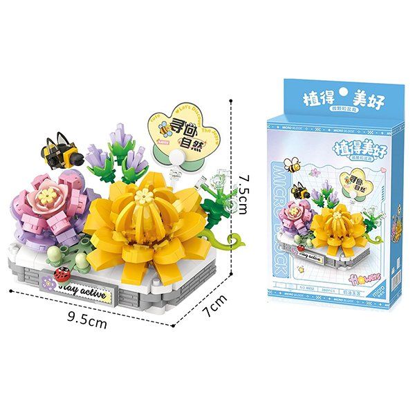 Kit di costruzioni: Blume im Topf: Stay Active / Mini-Bausteine – Nuovo e nell'imballaggio originale da Meisterschwanden venduto da Bigi1 2