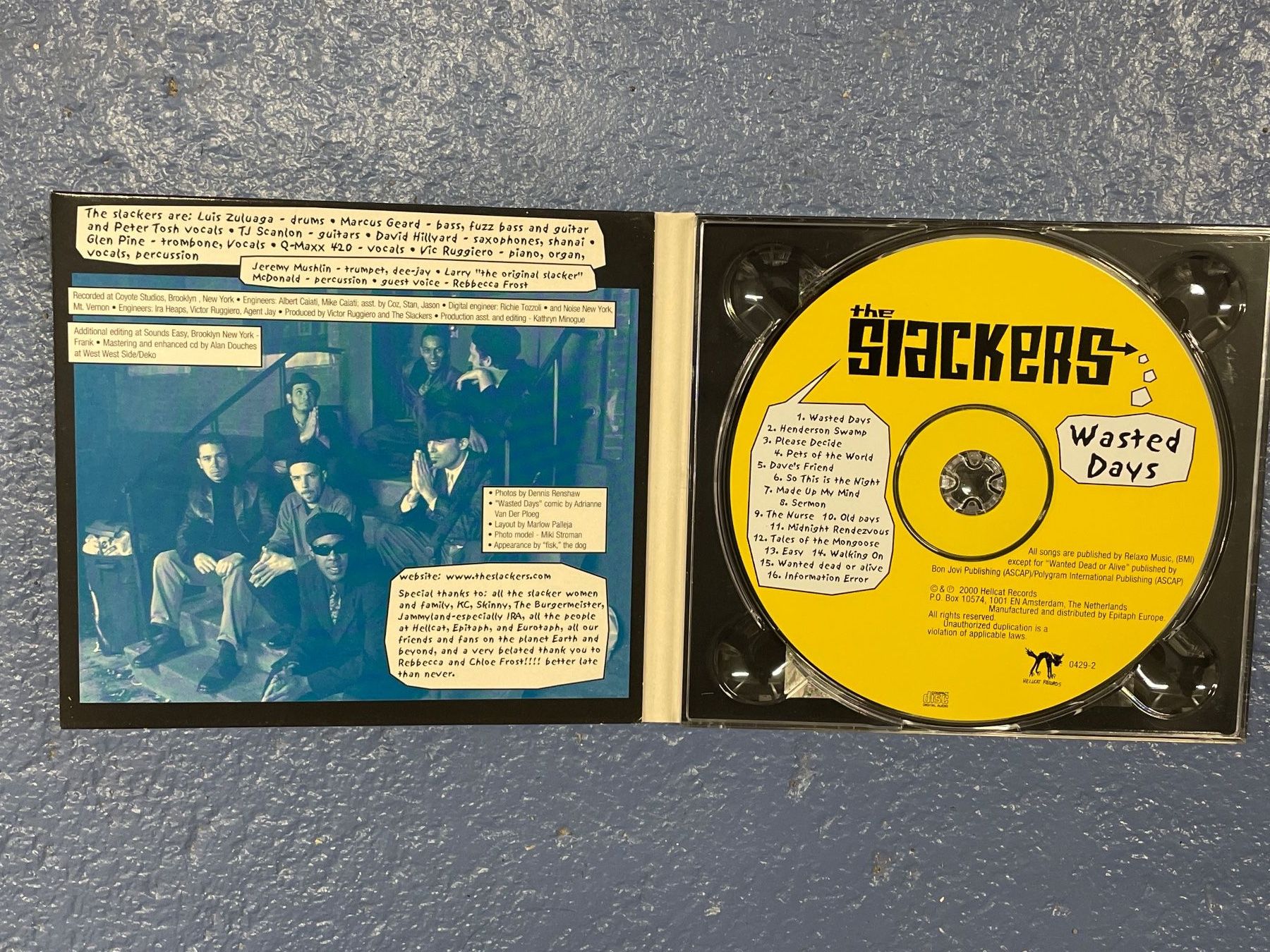 CD: [CD] THE SLACKERS - Wasted Days (2000) – Usato da Frasnacht venduto da DiskSelection 2