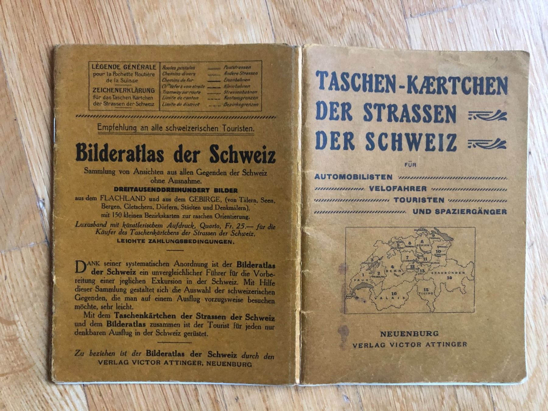 Landkarten & Atlanten: Taschen-Kärtchen der Strassen der Schweiz – Gebraucht aus Zürich von allp 1