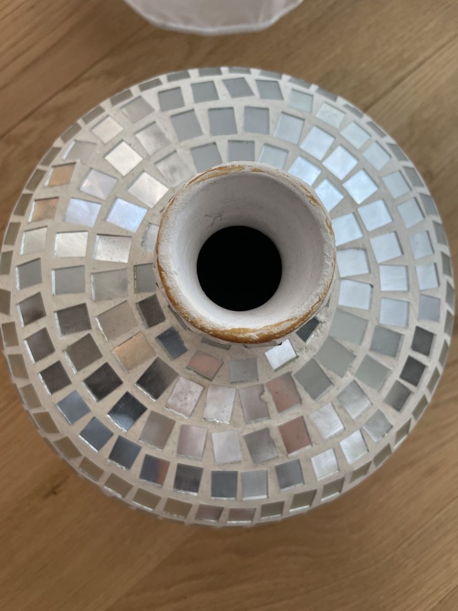 Vasi & Recipienti: Mosaik Vase in weiss – Usato da Arbon venduto da llaauraa 1