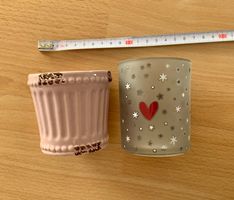Set Teelichthalter/Blumentöpfe, Vintage Stil