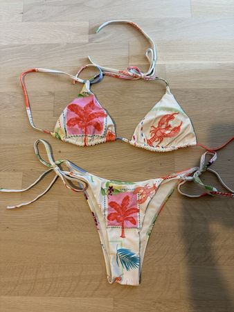 Bikini Damen Grösse S  Druck Palmen Hummer guter Zustand