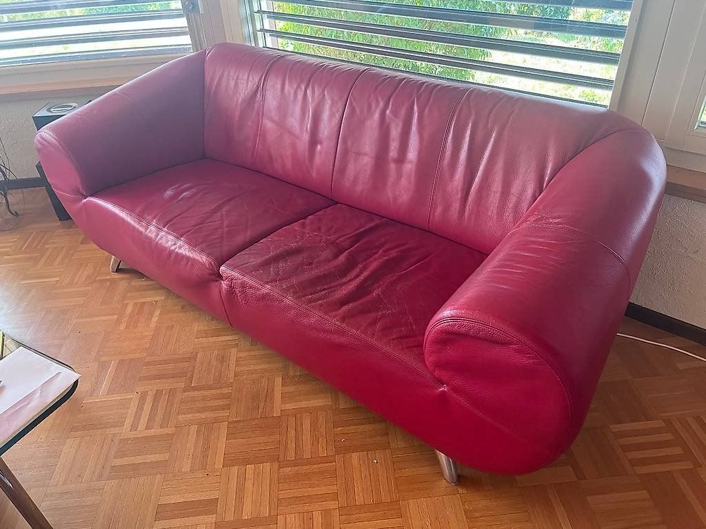 Divani: Rotes Echtledersofa – Usato da Eich venduto da Kerstin8686 1