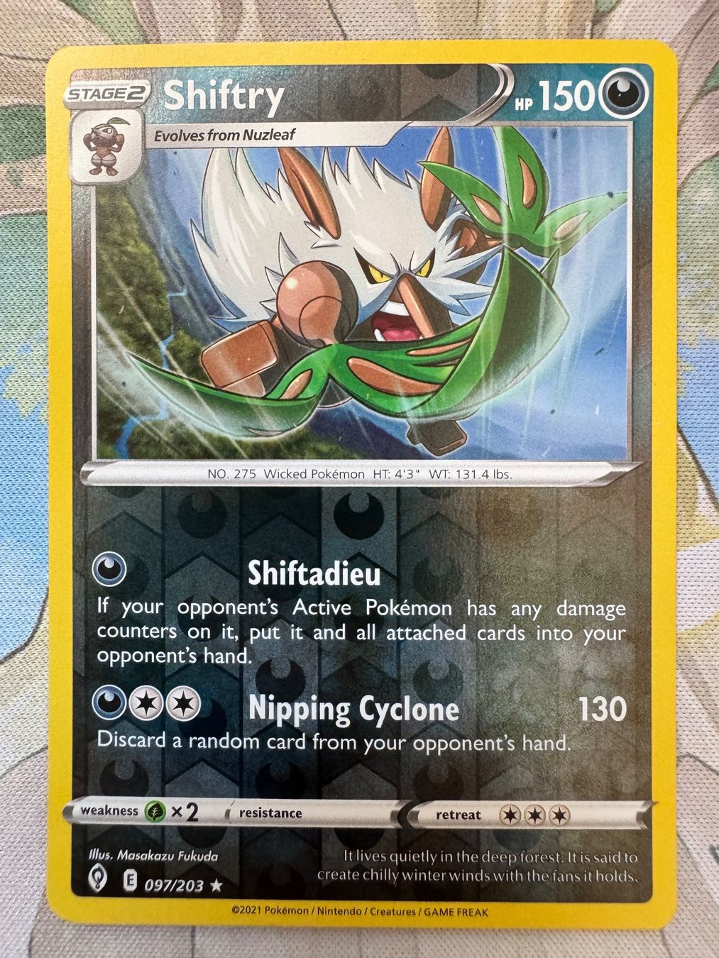 Pokémon Carte collezionabili: Pokémon TCG – Shiftry Reverse (EVS097) Evolving Skies – Nuovo (secondo la descrizione) da Oberwil BL venduto da Chelsea26