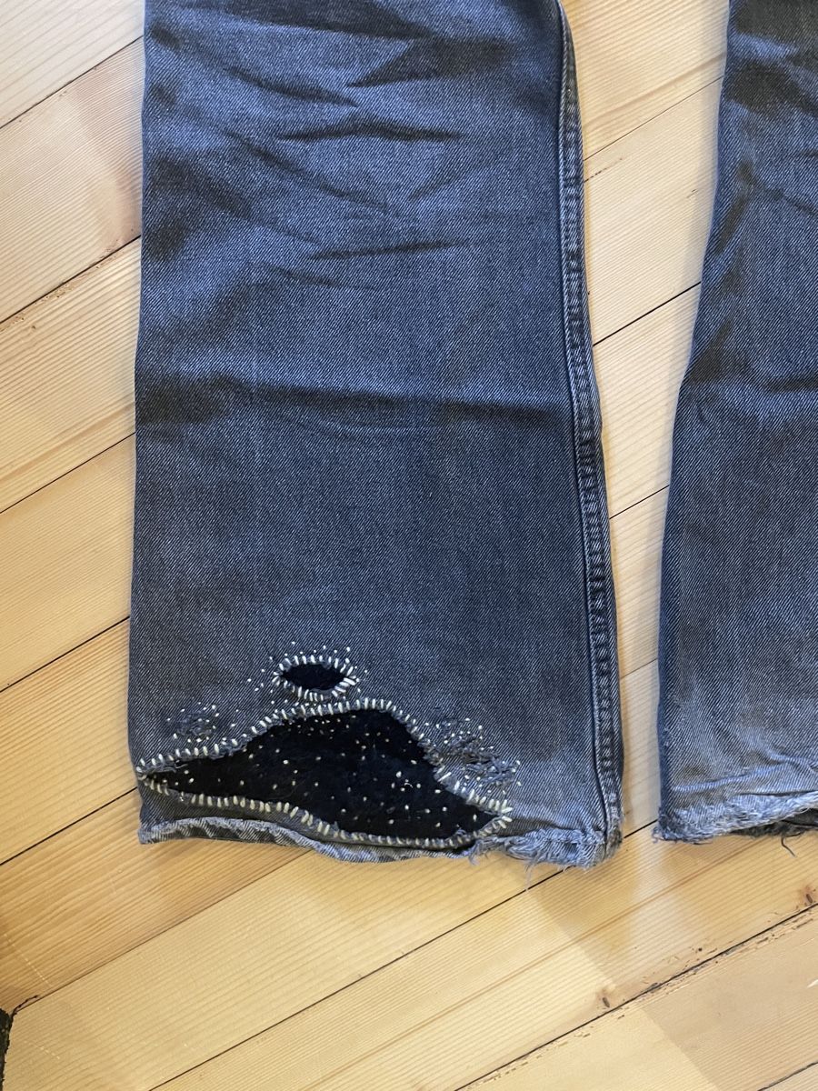 Weekday Jeans: Sashiko repaired Weekday bootcut Jeans vintage distressed – Gebraucht aus Eglisau von lia_c7ny 5