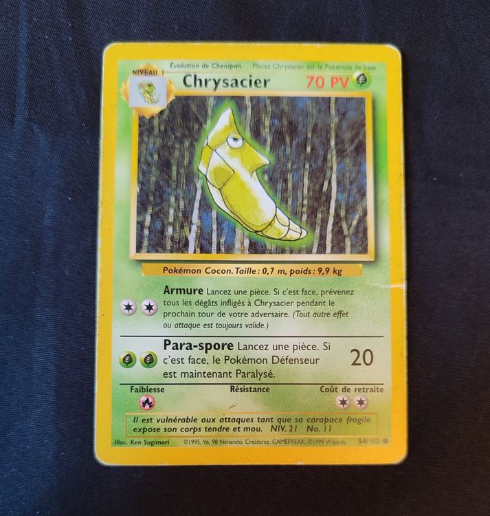 Pokémon Carte collezionabili: Carte Pokemon Chrysacier 54 Set de base Wizards Français Fr – Usato da Thonex venduto da Poketrade_romandie