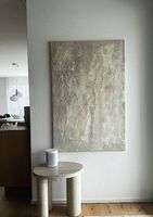 Leinwandbild Unikat 120x80cm Strukturbild Beige Sand