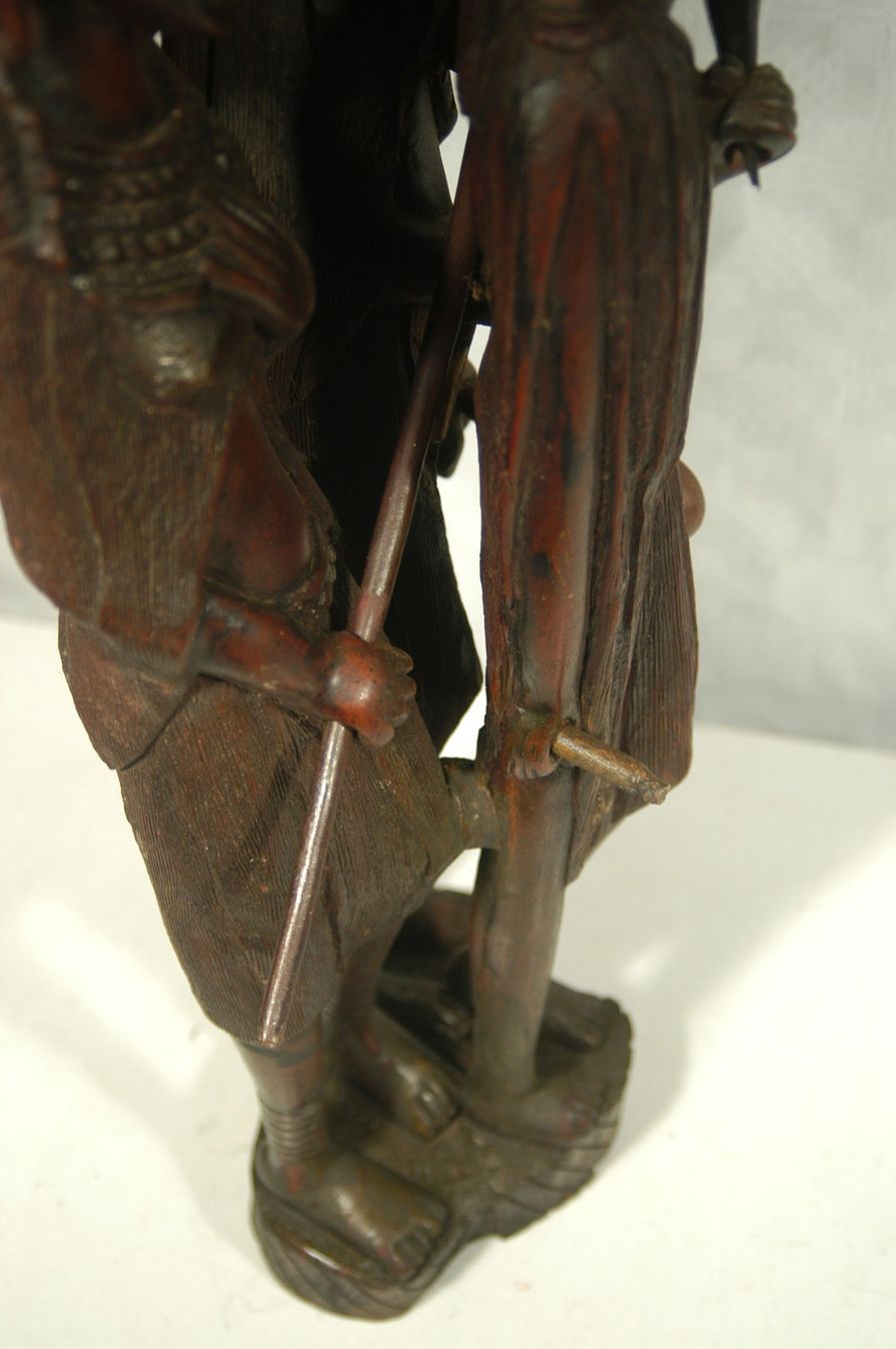 Figuren: Massai Gruppe Holz geschnitzt Kunstobjekt – Gebraucht aus Herisau von Wisen 8