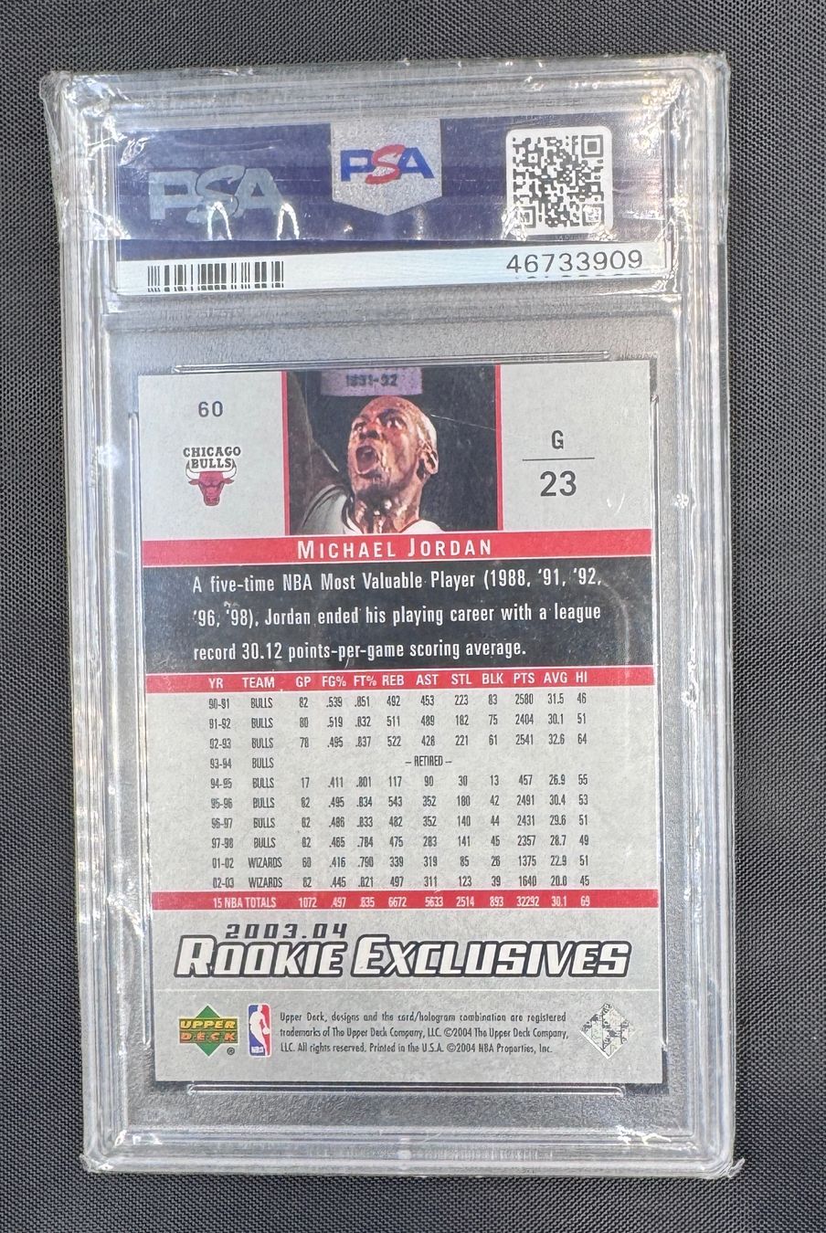 Nba Carte collezionabili: Michael Jordan 2003 Upper Deck Rookie Exclusives #60 PSA 9 – Nuovo (secondo la descrizione) da Jegenstorf venduto da plataOplomo 1