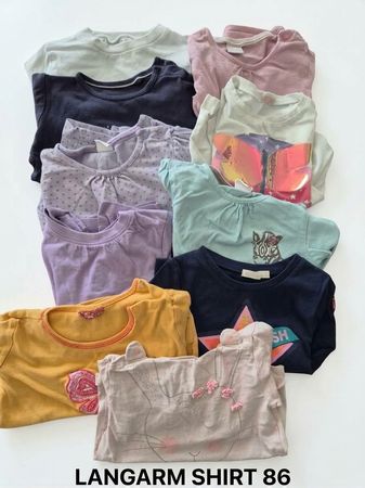 Langarmshirt Set Mädchen Grösse 86 gut erhalten 10 Stück