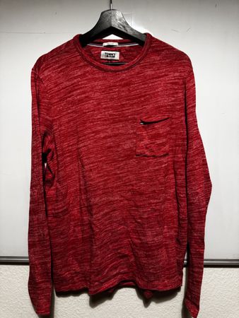 Tommy Jeans Langarmshirt Slim Fit Grösse L rot gepflegt