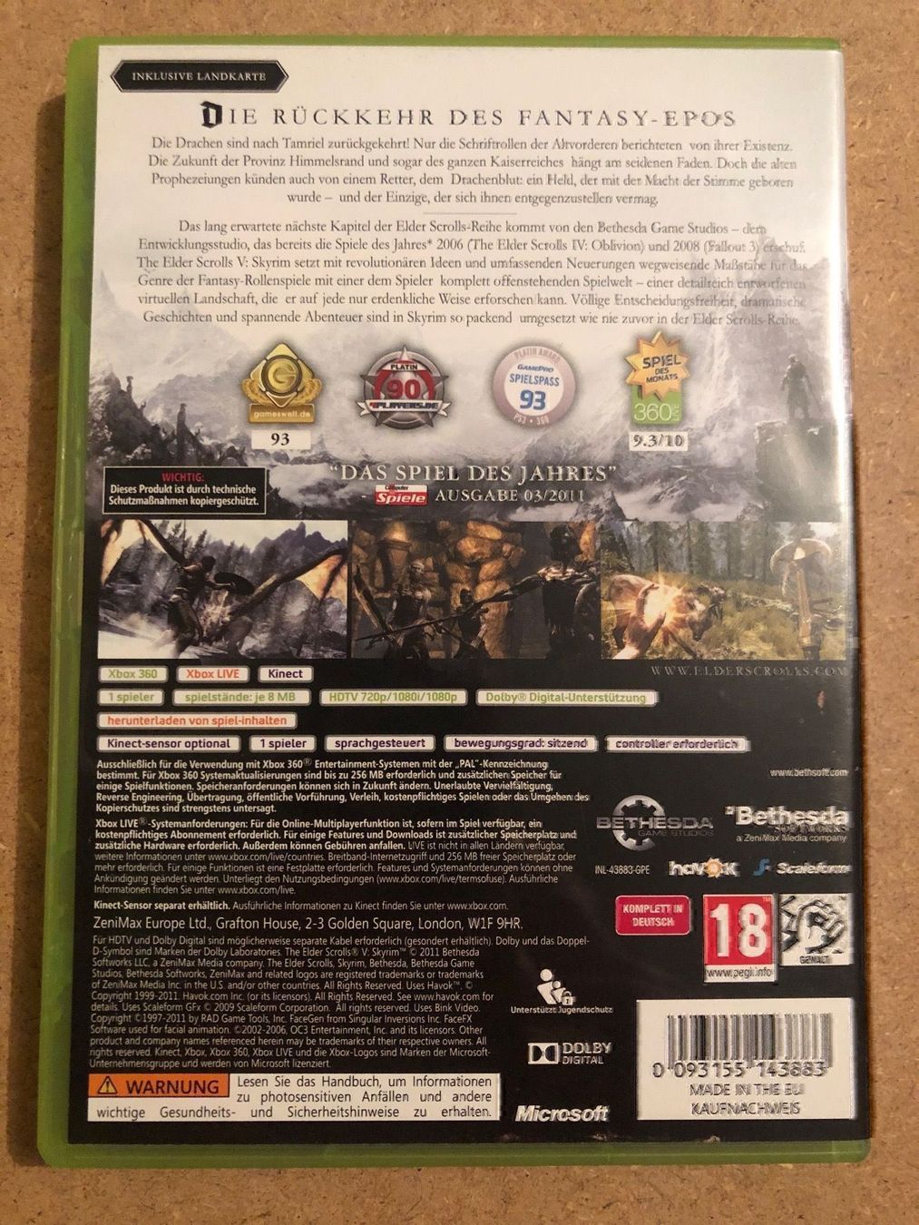 Spiele: The Elder Scrolls Skyrim Xbox 360 – Gebraucht aus Kestenholz von Mad18 2