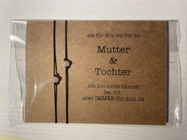 Rosenquarz Armband Mutter & Tochter neu mit Karte