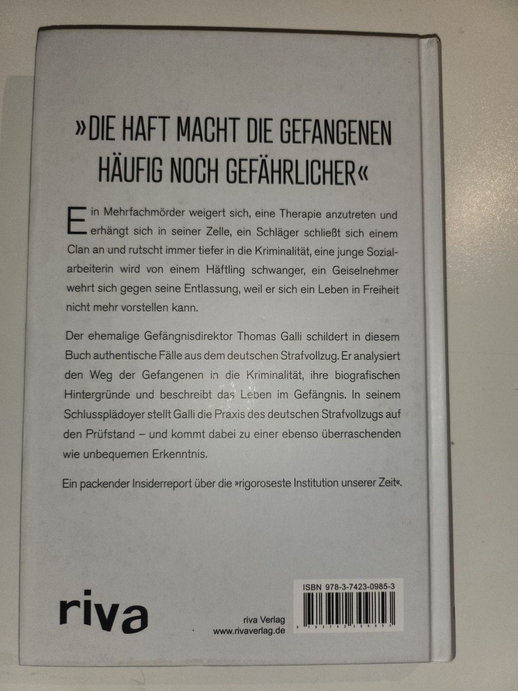 Bücher: Thomas Galli: Enstation Knast – Gebraucht aus Dietikon von Buchantiqdietikon 1
