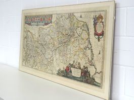Alte Karte Rheynland Region mit Wappen von Blacu 1752