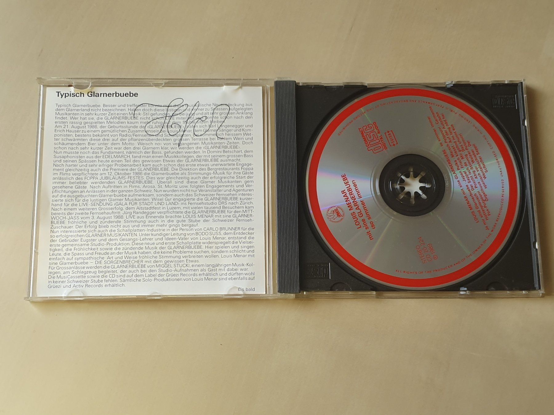 CDs: Louis Menar mit sine Glarnerbuebe So simmer immer – Gebraucht aus Stansstad von collectorsshop 2