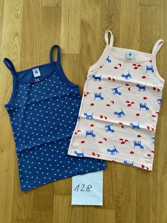 Petit Bateau Mädchen Unterhemden, Grösse 128. 2er Set!
