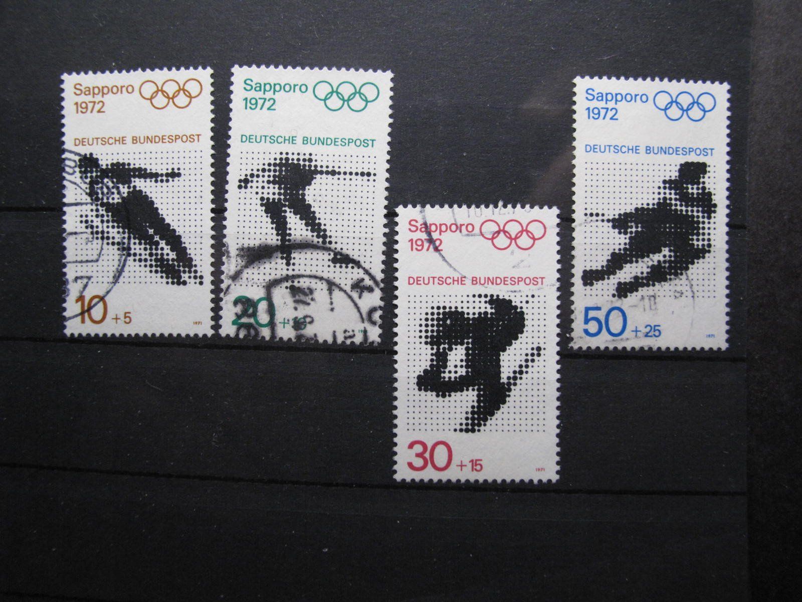 Alle Briefmarken: BRD 1971 Olympische Spiele Sapporo gest – Gebraucht aus Wil SG von fva01