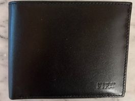 Portemonnaie en cuir noir