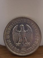 5 Reichsmark Deutsches Reich 1935 Hindenburg Silbermünze