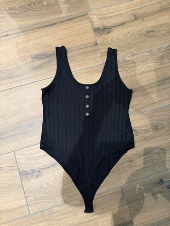 Body schwarz gerippt Grösse XL H&M
