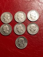 7 alte 20 Rappen Münzen 1907, 08, 09, 11, 12, 13, 27