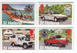 Briefmarken "Feuerwehr, Rettungsdienst, Polizei". St. Helena