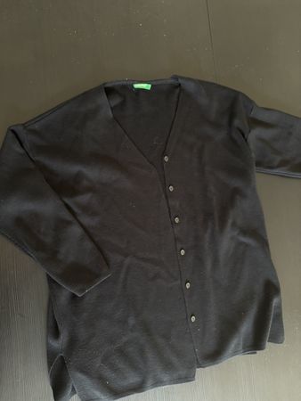 Benetton Strickjacke, Schwarz, Grösse M - Zeitlos!