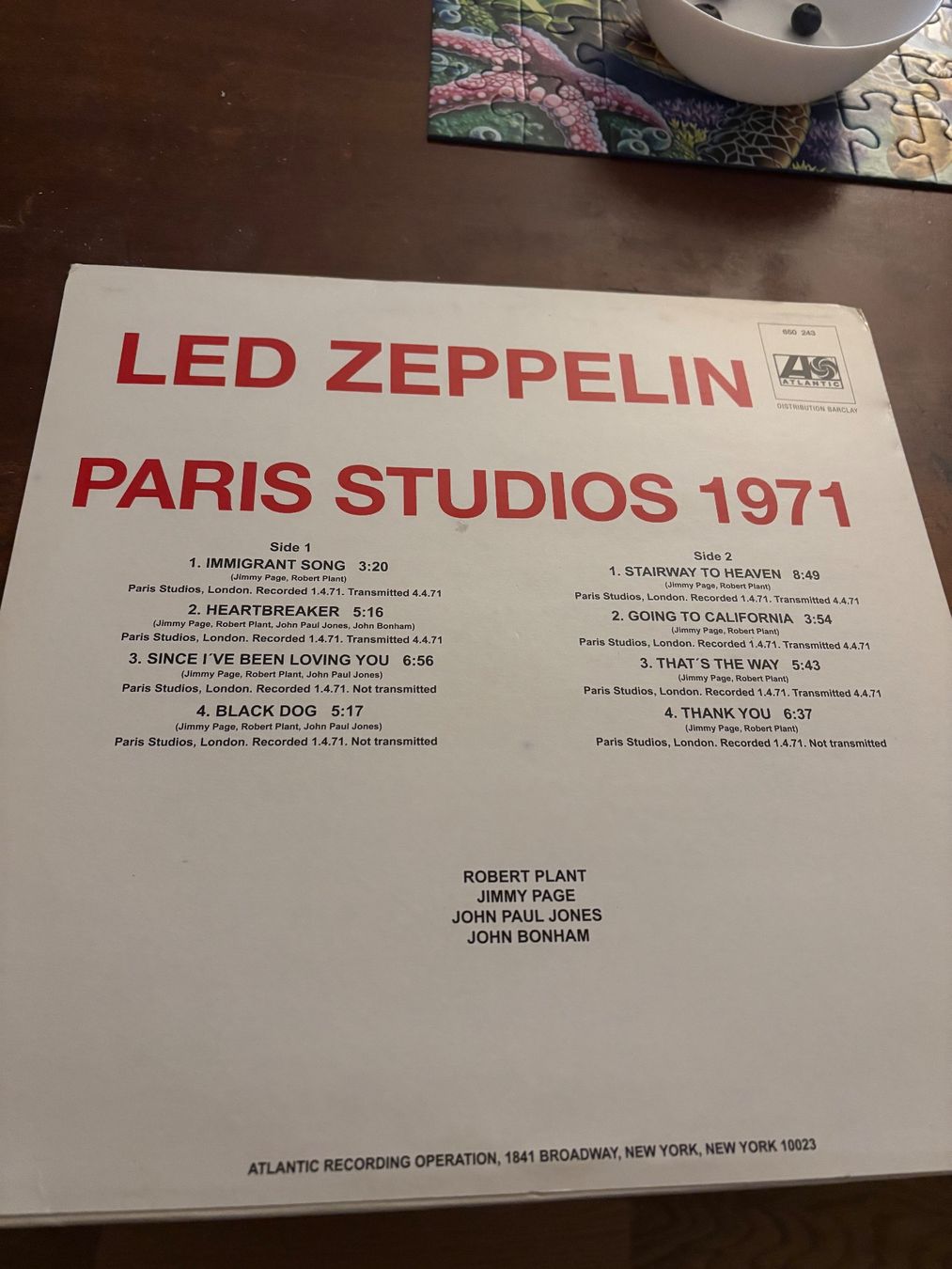 Dischi in vinile: LED Zeppelin/ Paris Studios 1971 Hard Rock – Usato da Zürich venduto da manuunited 2