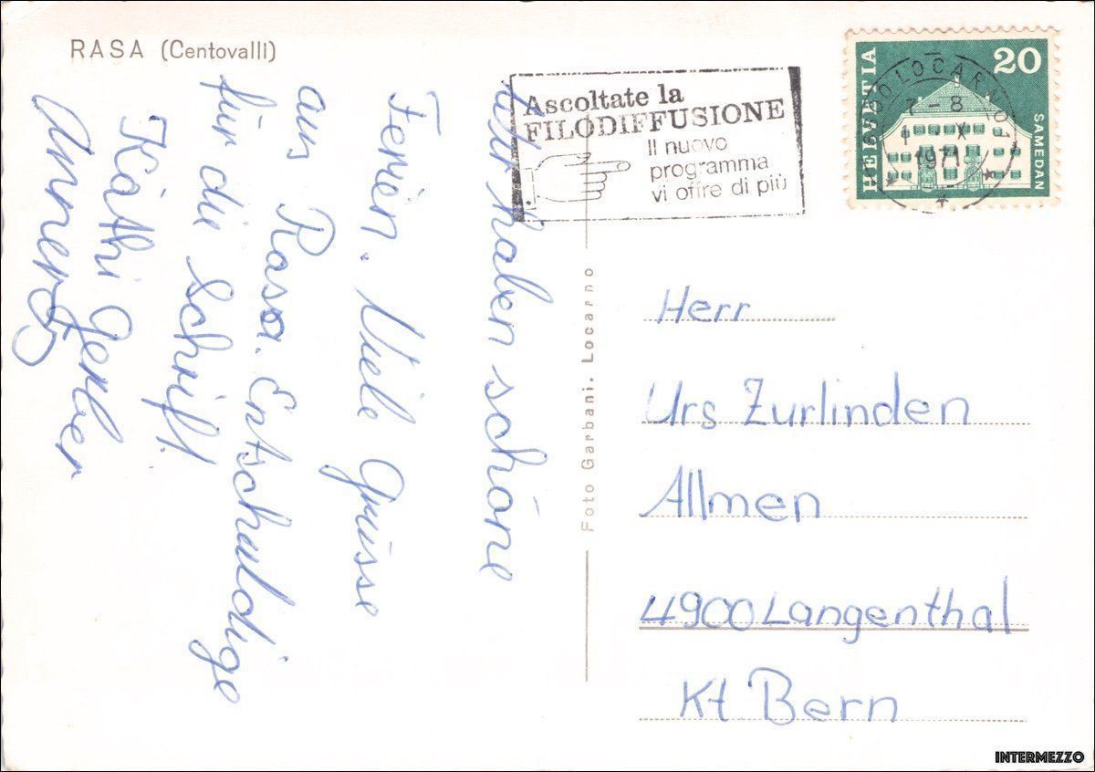 Cartoline postali: Rasa TI // Dorf Centovalli – Usato da Basel venduto da intermezzo12 1